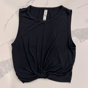ALO YOGA Black Cover Tank Crop Size Small